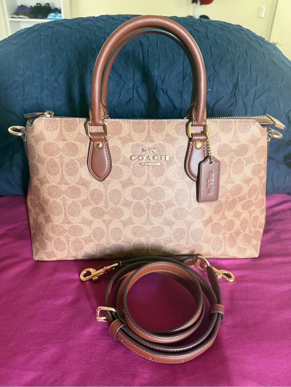 Coach signature coated